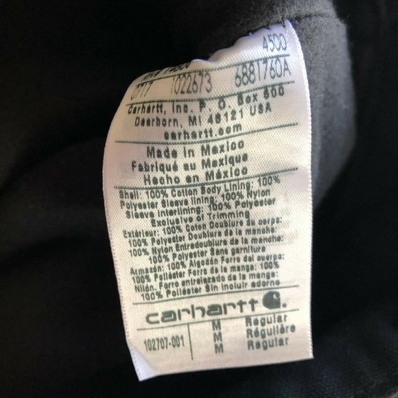 NWT Carhartt Men's Regular Medium Black Cotton Full Swing Chore Coat 102707-001 - Picture 11 of 11